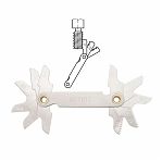 Шаблон метрический  FIT 70811 для определения шага резьбы, 12 шаблонов, 0.5-1.75 мм