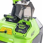 Снегоуборщик аккумуляторный Greenworks GW GD60PST, одноступенчатый, шнек пластик, 60 В, 1 АКБ