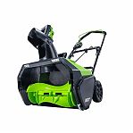 Снегоуборщик аккумуляторный Greenworks GW GD60PST, одноступенчатый, шнек пластик, 60 В, 1 АКБ