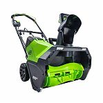 Снегоуборщик аккумуляторный Greenworks GW GD60PST, одноступенчатый, шнек пластик, 60 В, 1 АКБ