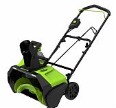 Снегоуборщик аккумуляторный Greenworks GW GD60PST одноступенчатый, шнек пластик, 60В, 1 АКБ+з.у.