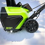 Снегоуборщик аккумуляторный Greenworks GW GD60PST одноступенчатый, шнек пластик, 60В, 1 АКБ+з.у.