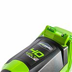 Снегоуборщик аккумуляторный Greenworks GD40SSK4 одноступенчатый, шнек пластик, 40В, 1 АКБ + з.у.