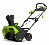 Снегоуборщик аккумуляторный Greenworks GW GD40ST одноступенчатый, шнек пластик, 40В, 1 АКБ + з.у.