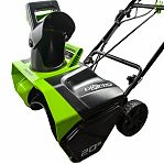 Снегоуборщик аккумуляторный Greenworks GW GD40ST одноступенчатый, шнек пластик, 40В, 1 АКБ + з.у.