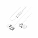 Наушники внутриканальные Hoco М108 Jack 3.5 мм, 1.2 м, серебристые