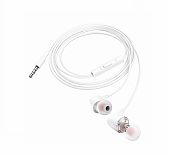 Наушники внутриканальные Hoco М107 Jack 3.5 мм, 1.2 м, белые