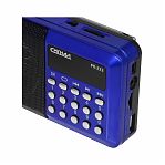Радиоприемник Сигнал РП-222 USB, microSD, пластик, синий с черным