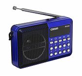 Радиоприемник Сигнал РП-222 USB, microSD, пластик, синий с черным