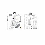 Наушники беспроводные Hoco W35 Silver, Для прослушивания музыки, серебристые