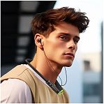 Наушники беспроводные Hoco ES72, внутриканальные, спортивные, черные