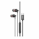 Наушники проводные Hoco M90 Type-C, с гарнитурой, внутриканальные, черные