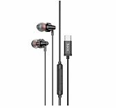 Наушники проводные Hoco M90 Type-C, с гарнитурой, внутриканальные, черные