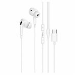 Наушники проводные Hoco Pro M101, внутриканальные, регулятор громкости, белые