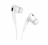 Наушники проводные Hoco Pro M101, внутриканальные, регулятор громкости, белые