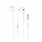 Наушники проводные Hoco M101, внутриканальные, регулятор громкости, белые