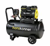 Компрессор безмасляный Hanskonner HAC501, 1.5 кВт, ресивер 50 л, 240 л/мин