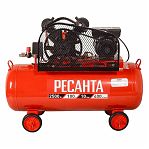 Компрессор Ресанта КП-100/400Р 74/7/5, 2.5 кВт, ресивер 100 л, 400 л/мин