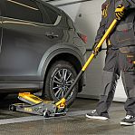 Домкрат подкатной Denzel  51251 гидравлический 3.8 т, профессиональный, высота 110-580 мм