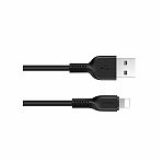 Кабель Hoco X20 USB - Lightning 2 м, 2 A, ПВХ оплетка, черный