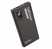 Внешний аккумулятор GoPower PB03-20 20000 mAh 3.0 A, 22.5 W, 2USB/Type-C, черный (1/50)