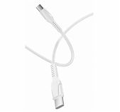 Кабель GoPower GP21T USB (m)-Type-C (m) 3.0 A, 27 W, силикон, белый
