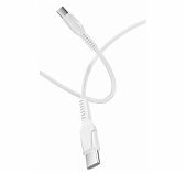 Кабель GoPower GP21TT Type-C (m)-Type-C (m) 3.0 A, 60 W, силикон, белый
