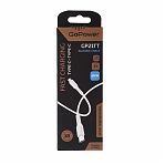Кабель GoPower GP21TT Type-C (m)-Type-C (m) 3.0 A, 60 W, силикон, белый