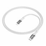 Шнур Hoco SB-C U111 Transparent Type-C - Lightning, 60 Вт, 1.2 м, серый