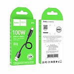 Шнур Hoco USB - Type-C X96 Hyper, 27 Вт, 3.0А Для быстрой зарядки, черный