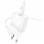 Устройство зарядное Borofone BA72A Spring 1xUSB с Кабелем USB - Type-C, 18 Вт, белый