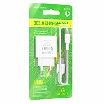 Устройство зарядное Borofone BA72A Spring 1xUSB с Кабелем USB - Type-C, 18 Вт, белый