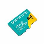 Флеш-карта micro Borofone 21/10WDY03TLT, Class 10, A1, XC I, V30, 64GB