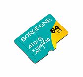 Флеш-карта micro Borofone 21/10WDY03TLT, Class 10, A1, XC I, V30, 64GB
