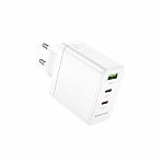 Устройство зарядное для телефона Borofone BN12 2xUSB type-C, USB, белый