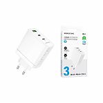 Устройство зарядное для телефона Borofone BN12 2xUSB type-C, USB, белый
