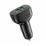 Блок зарядный автомобильный Hoco NZ11 2xUSB, 2xUSB-C, черный