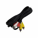 Кабель 5Bites AC3R-020M 3xRCA - 3xRCA 2 м, ПВХ оплетка, различные цвета