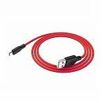 Кабель Hoco X21 Plus USB-micro - USB 1 м, 2.4 A, силикон, красный с черным