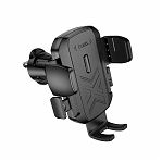 Держатель для телефона автомобильный Hoco H64, на решетку вентиляции, с полуавтоматическим захватом, черный