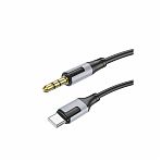 Кабель Borofone BL19 AUX 3.5mm Type-c, 1 м, для наушников, черный