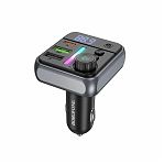 Автомобильный FM-трансмиттер Borofone BC50, Bluetooth 5.4, USB 2.0, USB Type-C, черно-серый