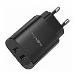 Блок зарядный Borofone BN27, super fast 2xUSB, 2.1A, черный