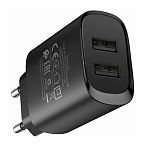 Блок зарядный Borofone BN27, super fast 2xUSB, 2.1A, черный