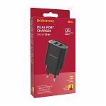 Блок зарядный Borofone BN27, super fast 2xUSB, 2.1A, черный
