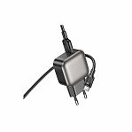 Блок зарядный Borofone BAS52A, 1USB 3.0A QC3.0 18 Вт, матовое покрытие, черный