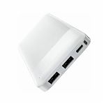 Аккумулятор внешний Hoco J72, 10000 mah, LiPol, 2 выходных разъема, белый