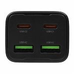 Блок зарядный Hoco N56, 30 Вт, 3 А, 2xUSB-A, 2xUSB-C, черный