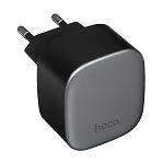 Блок зарядный Hoco CS32A, USB-Type-C, 3 А, 2 разъема, черный