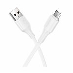 Кабель Hoco X120, Micro USB - USB, 2.4 А, ПВХ, цвет белый, 1 м